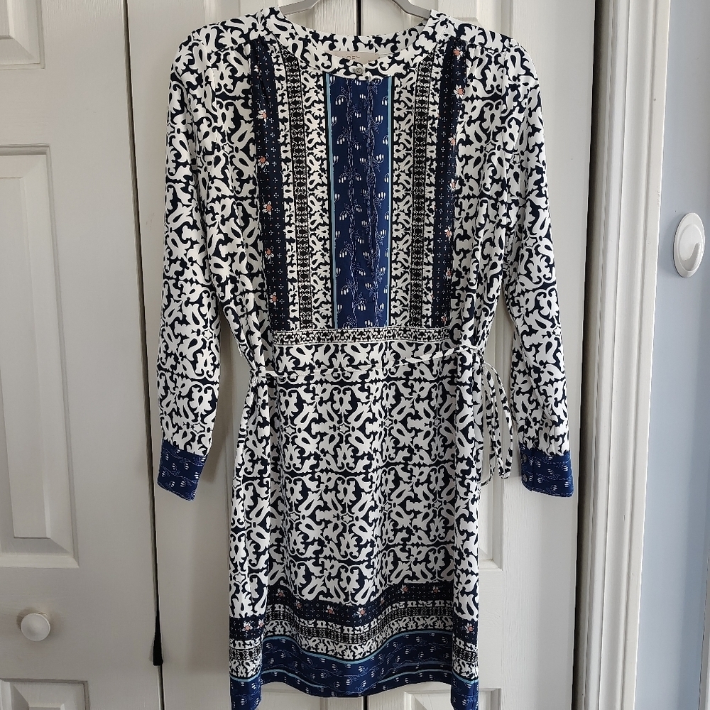 Ann Taylor Loft Floral Mosaic Shirt dress SP - Picture 4 of 12